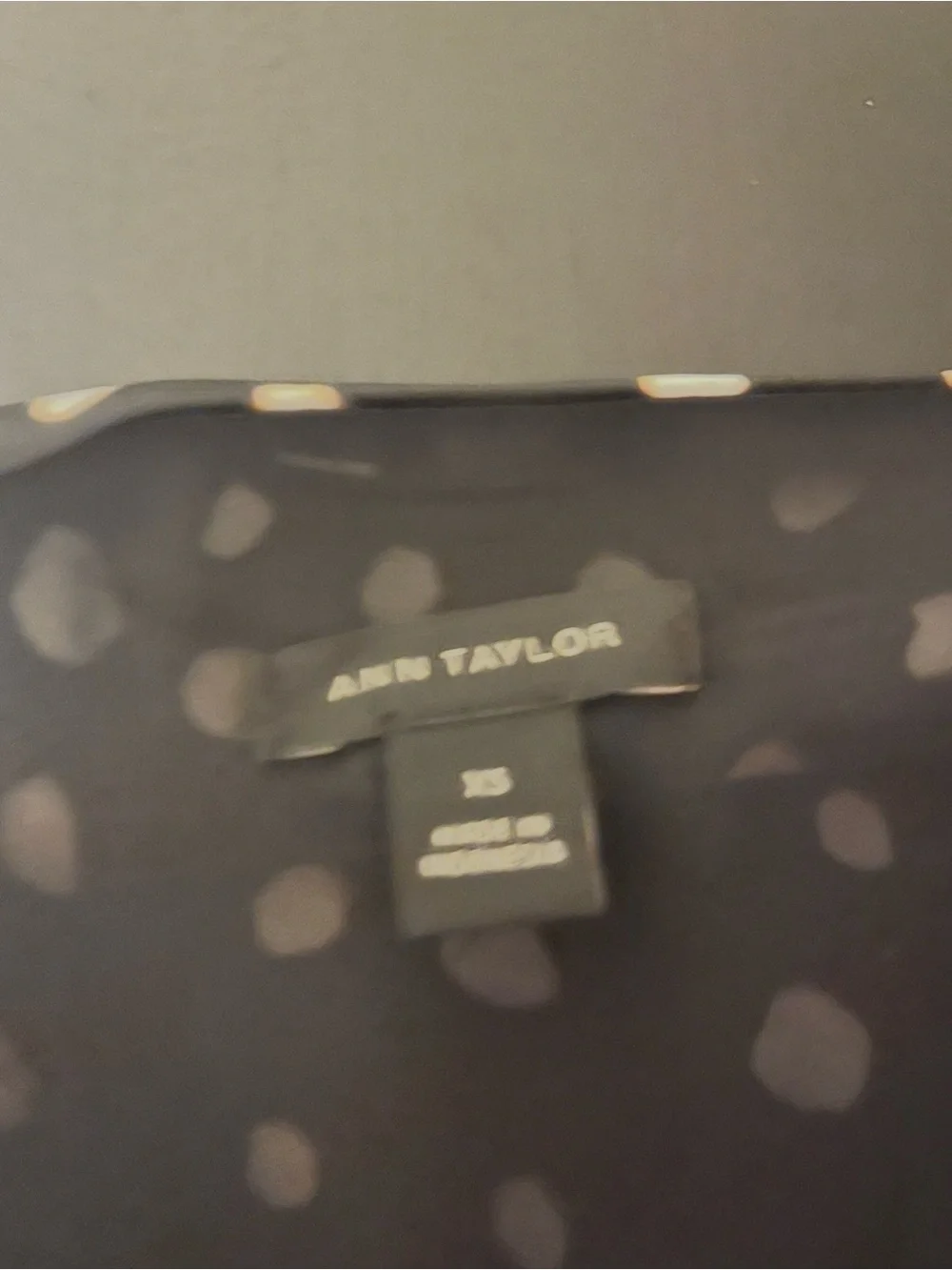 Ann Taylor Black Satin Leopard Cami Size XS